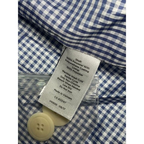 Talbots Women Teal Hooded Rain Jacket Waterproof Coat Button Front Size S - Picture 3 of 6